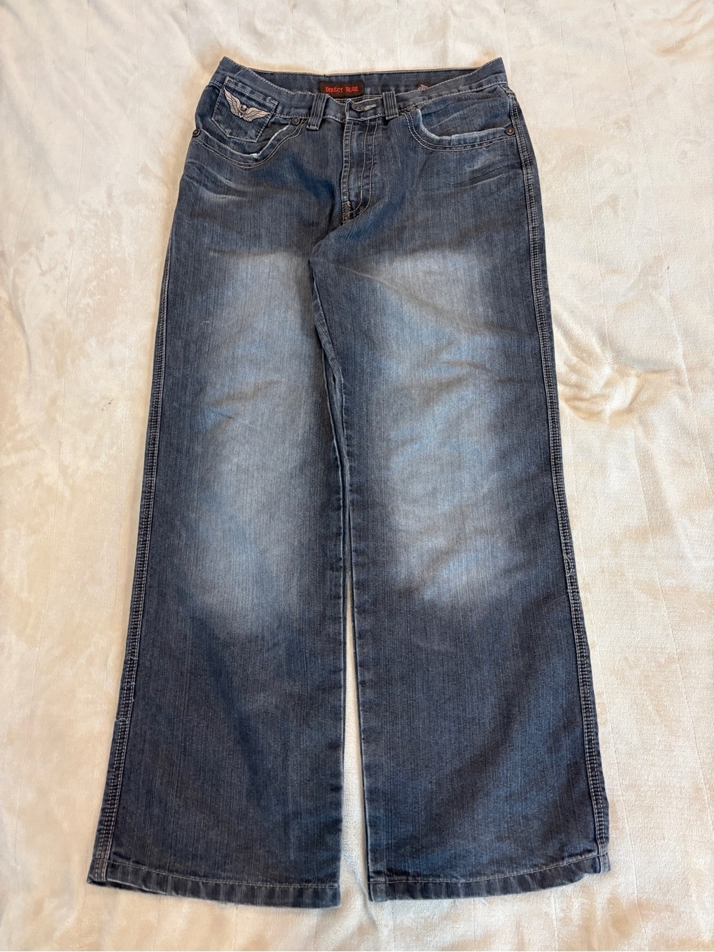 Direct Blue Men's Grey Wide-Leg Jeans